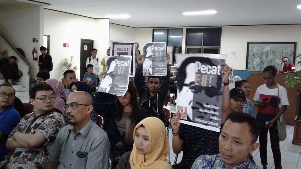 Aksi Diam LSS di Diskusi MAP Corner “Kekerasan Seksual dan Lonceng Kematian Dunia Akademik”
